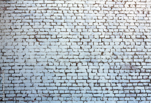 White brick wall with dirty texture. Old wall background
