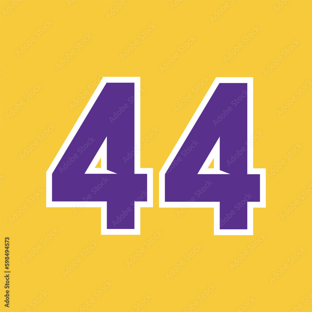 Fototapeta premium Basketball Sport Number Vector Template 44