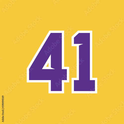 Basketball Sport Number Vector Template 41