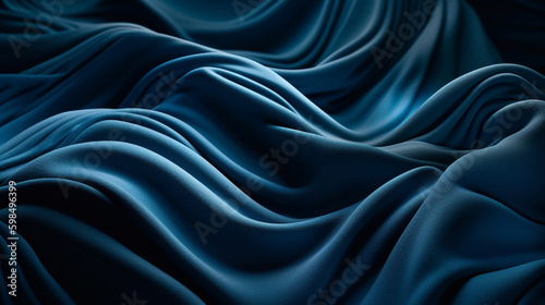 silk waves background. Generative AI