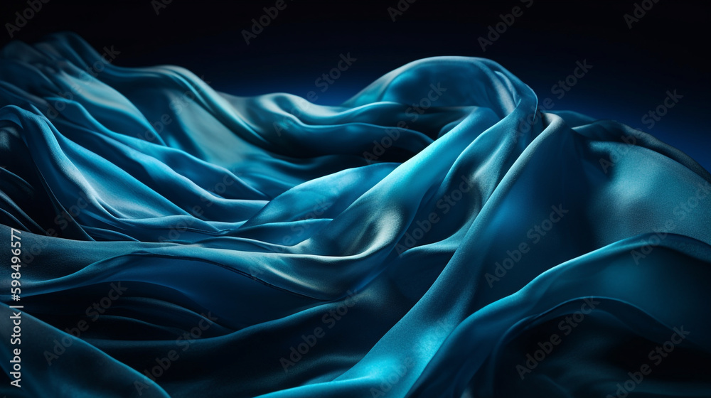 Obraz premium silk waves background. Generative AI