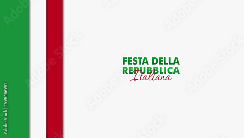 Festa Della Repubblica Italiana, 2 Giungno, Italy republic day 2 June, Italy national flag. Celebration background