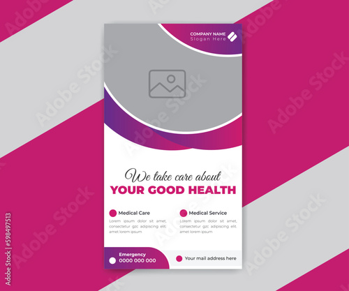 Medical social media instagram stories template design