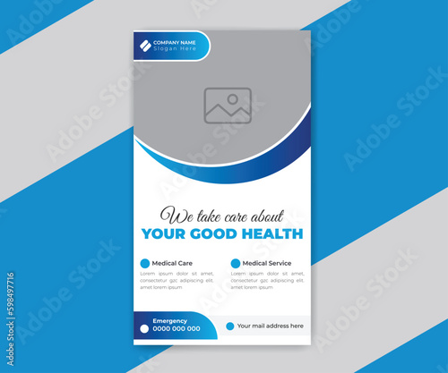 Medical and healthcare instagram stories banner design template