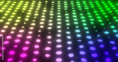 Abstract background of colorful flashing dots
