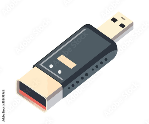 USB stick symbolizes data storage and accessibility Generative AI