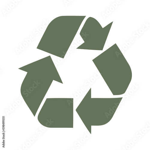 Recycling symbol, care for the environment Generative AI