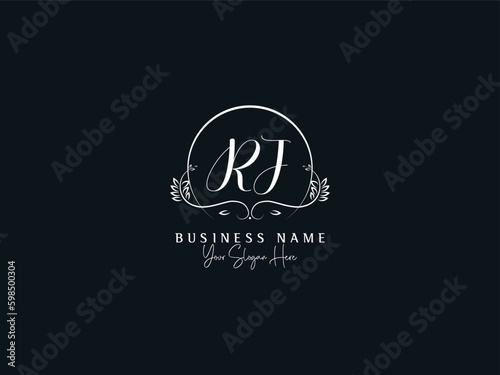 Alphabet RJ r&j Feminine Business Logo, Minimal Rj jr Unique Signature Letter Logo