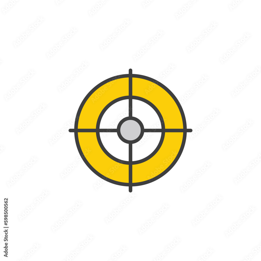 Target Audience icon design with white background stock illustration Target Audience icon design with white background stock illustration
