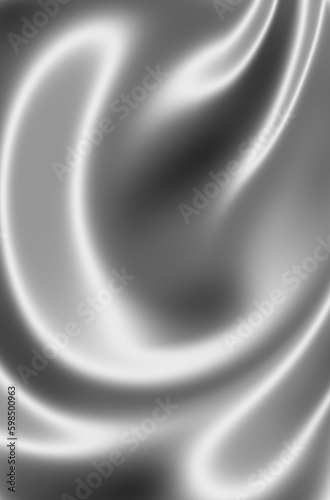 abstract background with smooth wavy silver silk or satin texture