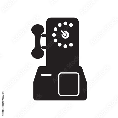 Payphone symbol icon, logo vector illustration design template