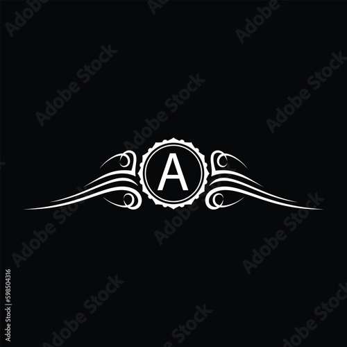 Elegant Luxury Blank Decoration Frame Badge Emblem Label Logo Design Vector