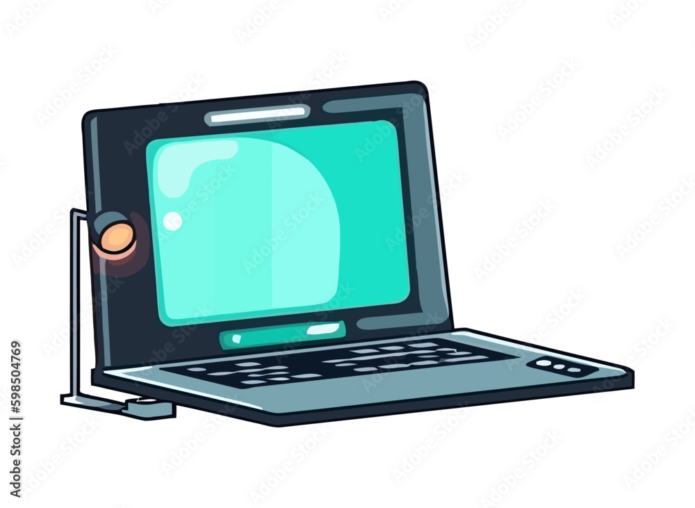 Modern laptop digital and lamp Generative AI Modern laptop digital and lamp Generative AI
