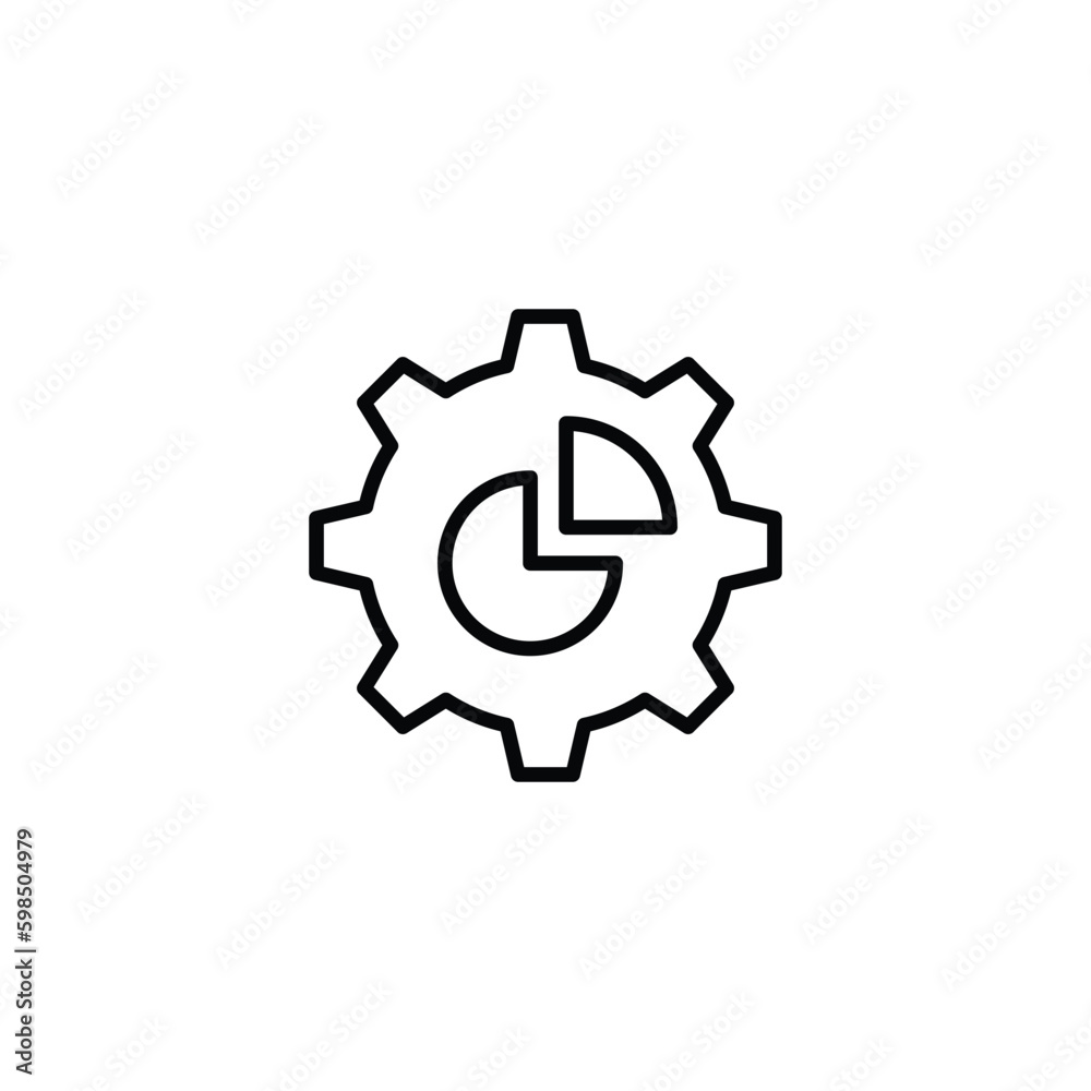Pie Chart icon design with white background stock illustration Pie Chart icon design with white background stock illustration