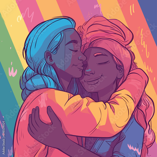An uplifting and empowering illustration for the LGBTQ community