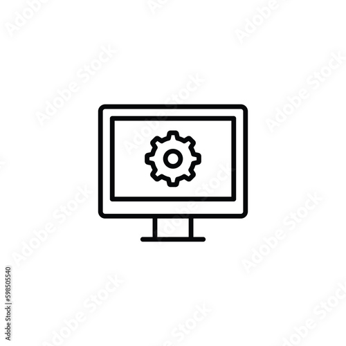 Online Seo icon design with white background stock illustration