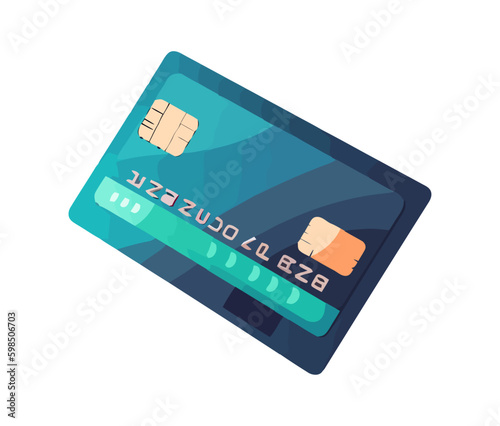 Plastic banking symbol pays for shopping success Generative AI