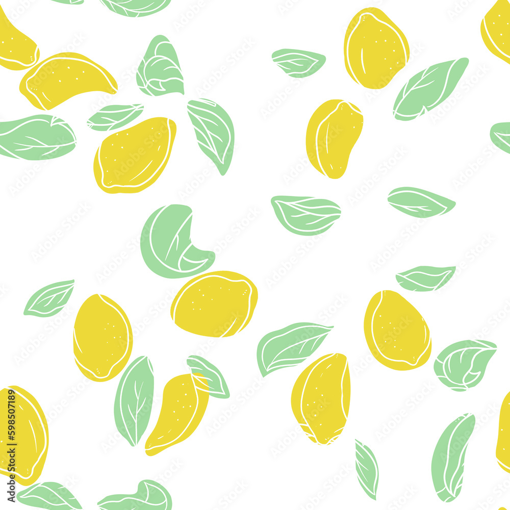 Lemon Brunch Sketch Background Seamless Lemon Brunch Sketch Background Seamless