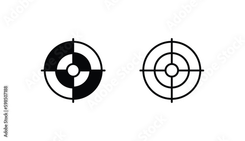 Target Audience icon design with white background stock illustration