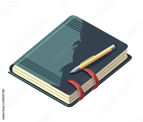 textbook literature and pen Generative AI