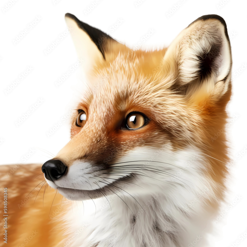 Fototapeta premium red fox isolated on white