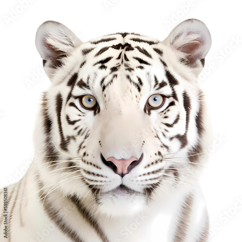 white tiger portrait