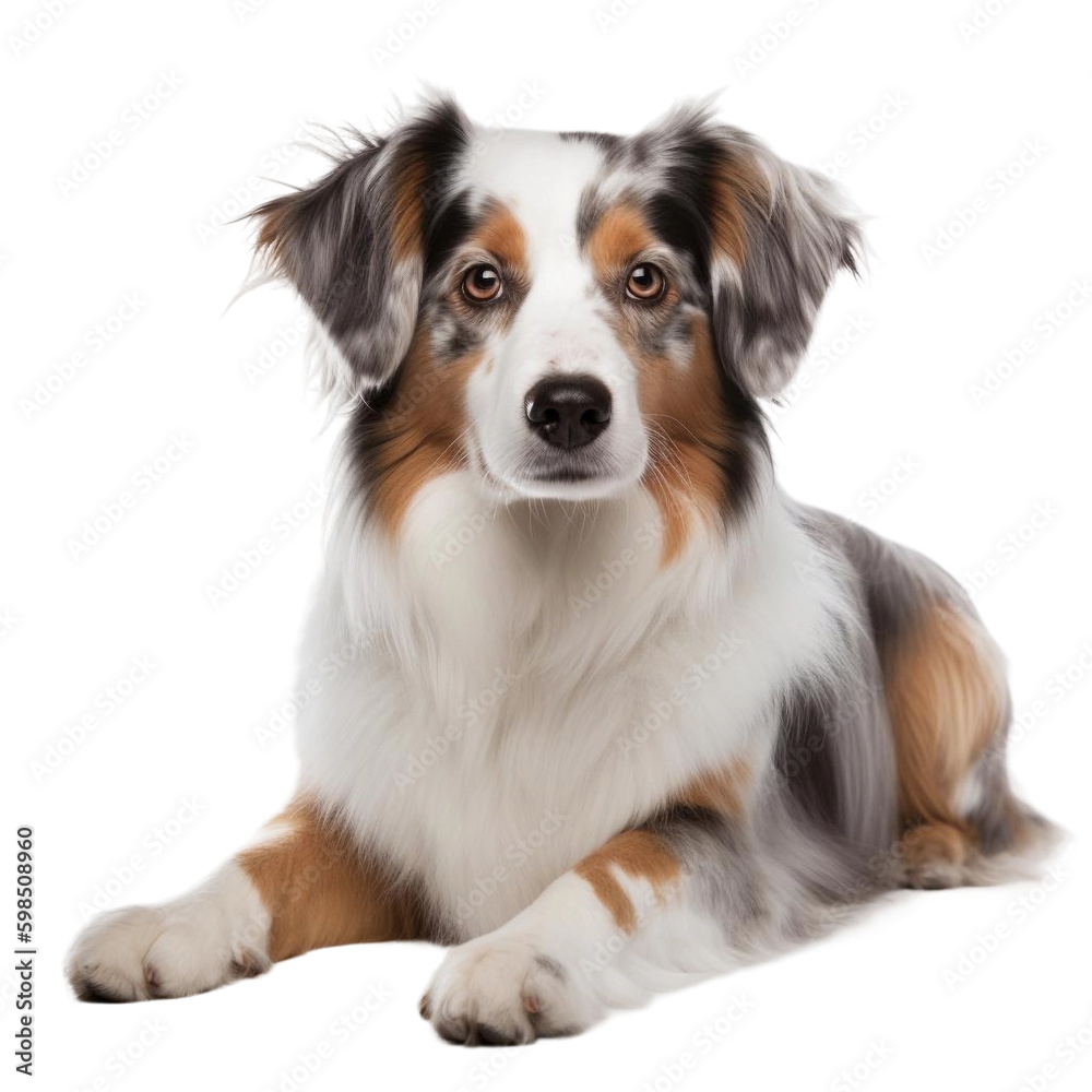 border collie sitting in front of white background