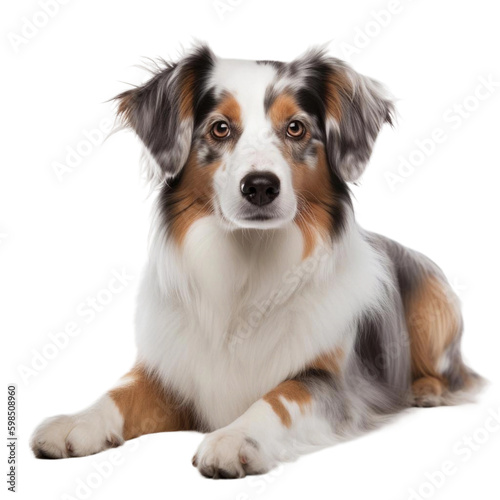 border collie sitting in front of white background