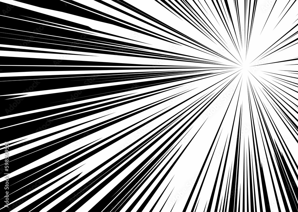 Obraz premium 黒の放射線