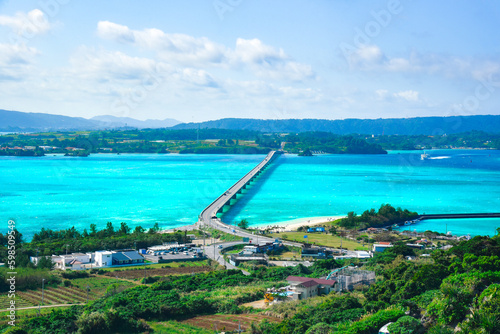 古宇利大橋と沖縄の海