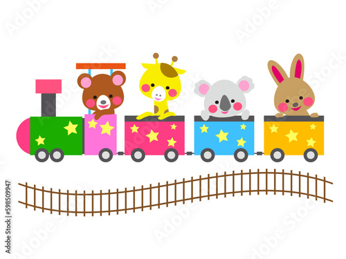 楽しい動物の列車