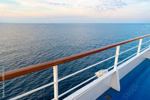 beautiful seascape from boat trip vacation. photo of seascape from boat trip cruising