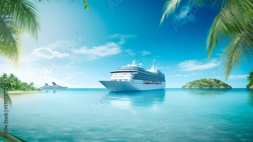 tropical paradise luxury cruise, generative ai