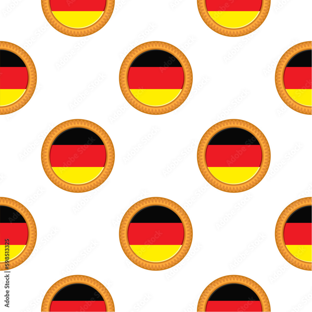 Pattern cookie with flag country Germany in tasty biscuit Pattern cookie with flag country Germany in tasty biscuit