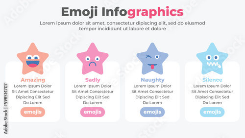 Vector emoji faces with expressions