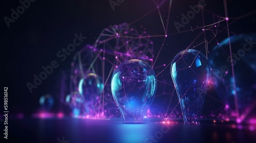 Technology and innovation, concept illustration, 3d background, ai generated.