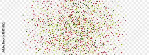 Rainbow Confetti Background Transparent Vector. Element Gift Template. Bright Decor. Multicolored Geometric Shrovetide. Dot Festival Card.