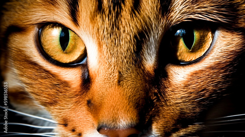 猫の目のアップ Generative AI