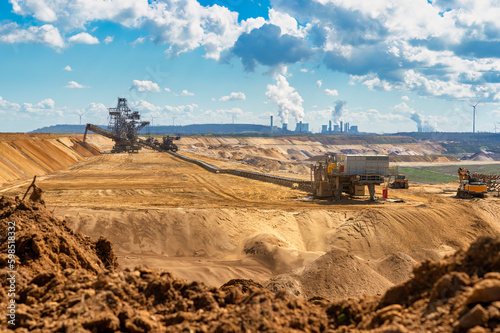 Germany, North Rhine Westphalia, Grevenbroich, Bucket-wheel excavator in Garzweiler II open pit mine