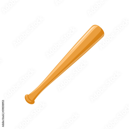 wooden baseball bat isolated on white background, closeup of baseball bat, sport equipment 