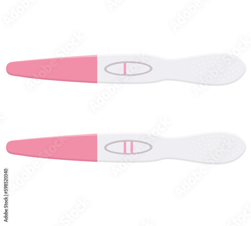 Pregnancy test positive and negative vector illustration