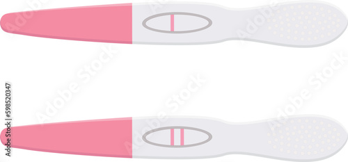 Pregnancy test positive and negative vector illustration