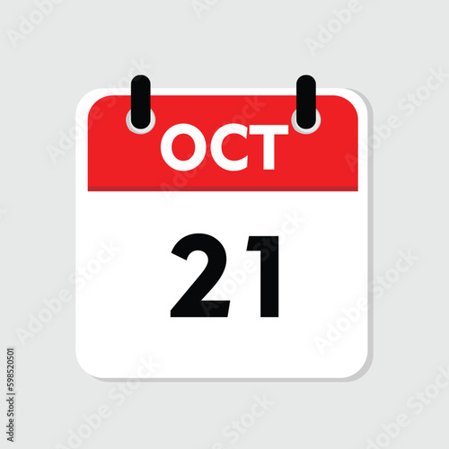 21 october icon with white background