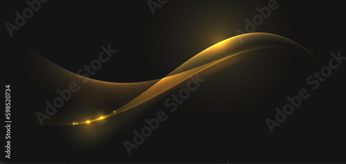 golden light wave background