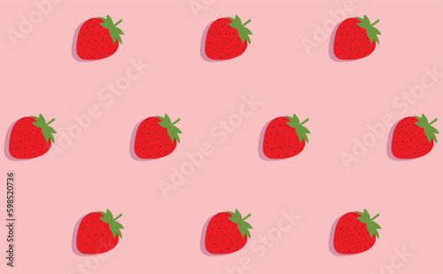 Fresh and lovely strawberry pattern