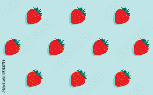 Fresh and lovely strawberry pattern