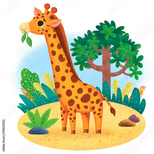 Cute jungle animals and safari set for kids book