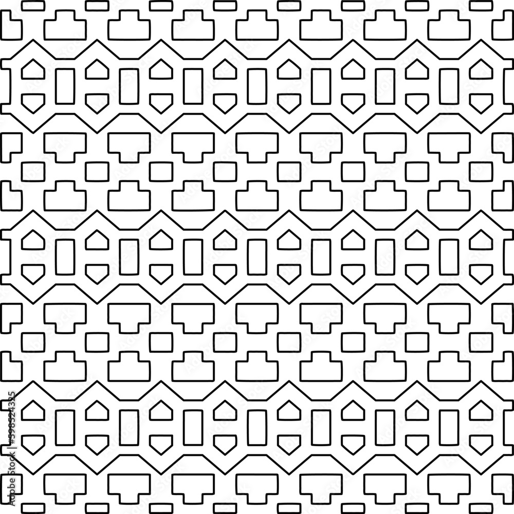 Repeating patterns of lines. Black and white pattern for web page, textures, card, poster, fabric, textile.
Repeating patterns of lines. Black and white pattern for web page, textures, card, poster, fabric, textile.
