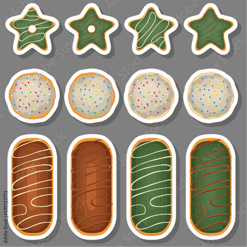 Big set homemade cookie different taste in pastry biscuit