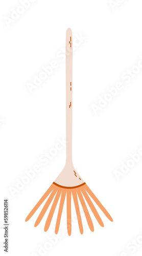 Broom for garden. Vector illustration